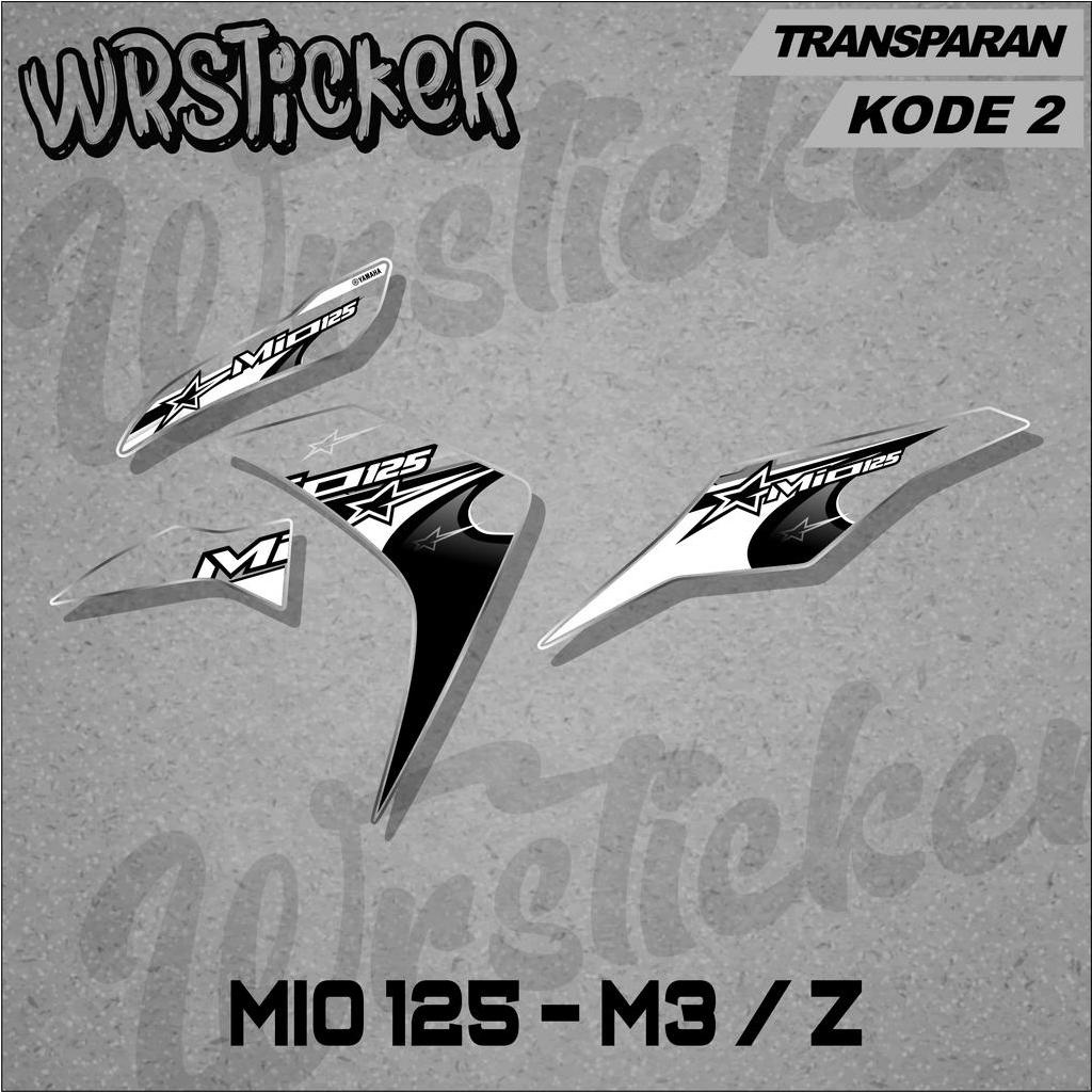 Stiker Striping Transparan Mio Papas Sticker Variasi Body Motor Mio 125  M3 Racing Keren Kode-002