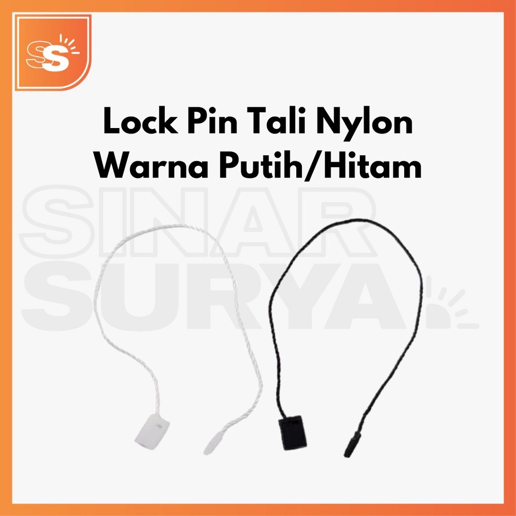 thumbnail image 2 of Tag Gun Hooks 600-Pack Nylon Hang Tag Strings - Black/White (9.4" With Snap Lock) Shoe Tags For Sneakers 2 of 12