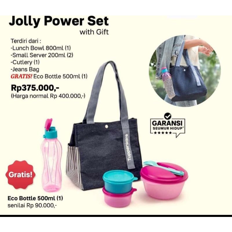 Jual Jolly Power Set Tupperware Tempat Bawa Bekal Shopee Indonesia