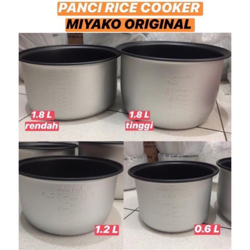 Jual PANCI RICE COOKER / MAGIC COM MIYAKO TEFLON 0,6 1,2 1,8 LITER