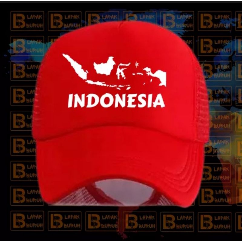 Jual TOPI TRUCKER PETA INDONESIA | Shopee Indonesia