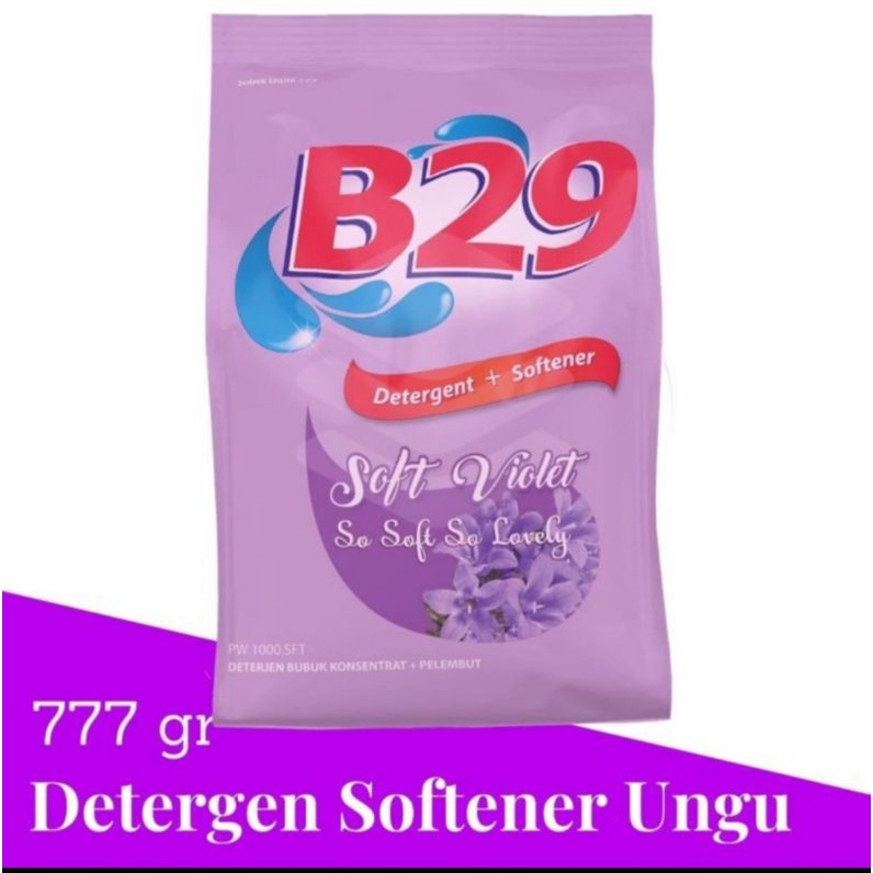 Jual B29 Detergen Softener Violet Sabun Powder Pencuci Pakaian 777 Gr ...