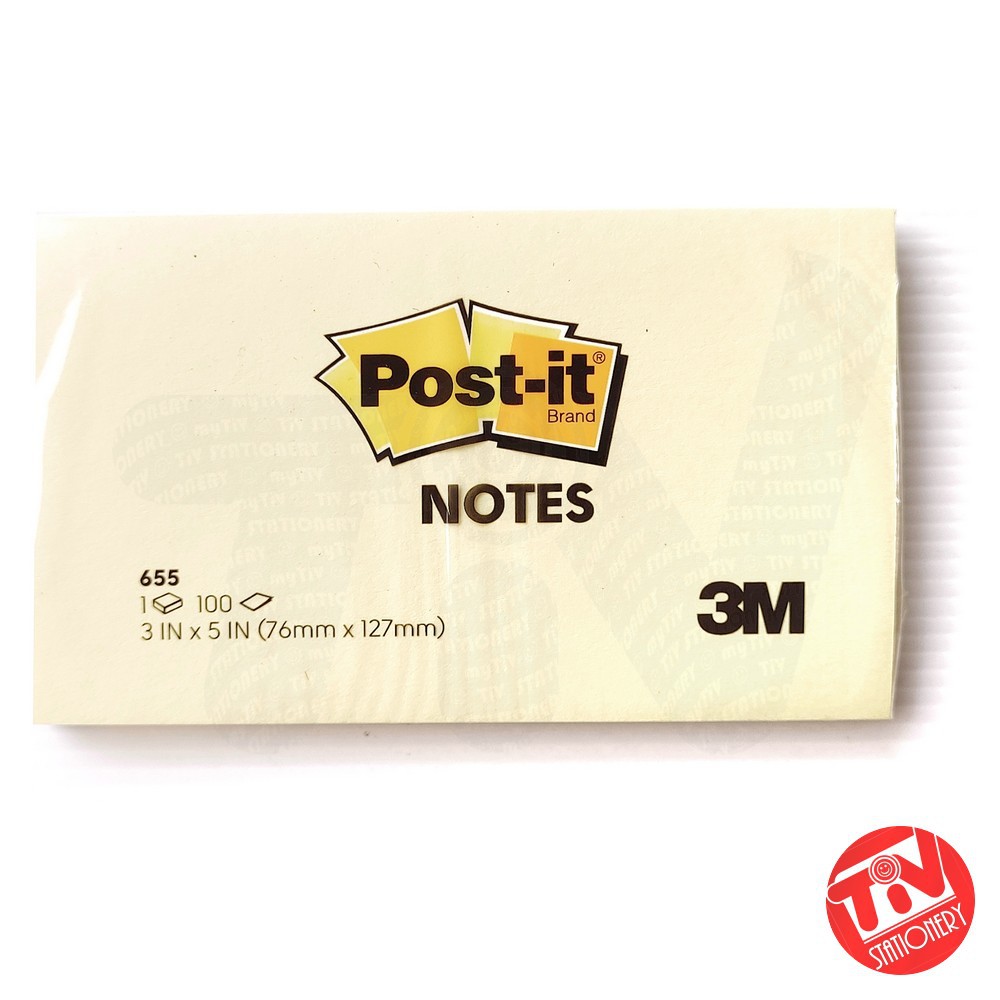 Jual Post-it 3M Sticky Notes 655 Canary Yellow 3x5