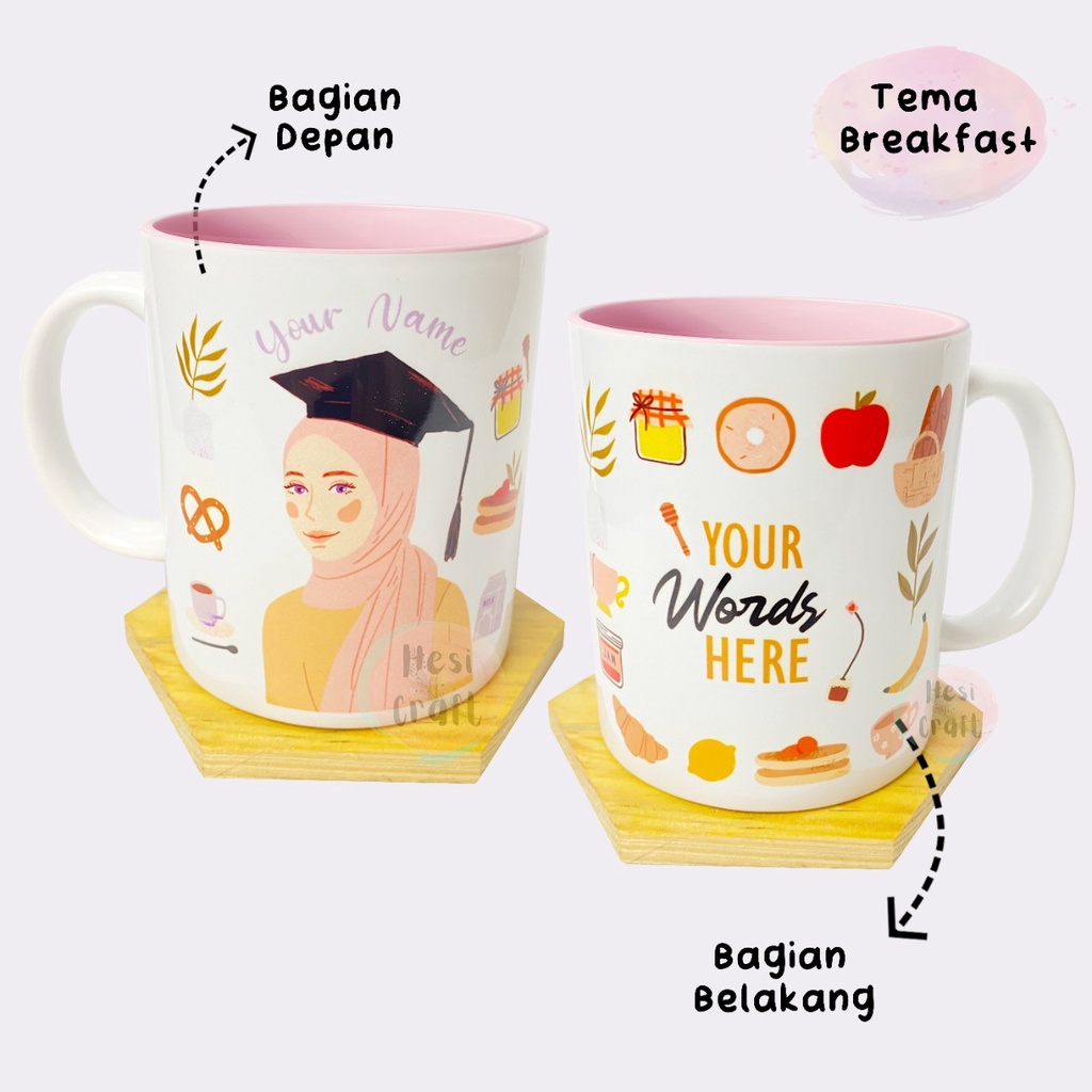 Jual Mug Custom Souvenir Gelas Custom Hampers Birthday Hampers Graduation Hampers Wisuda 2809