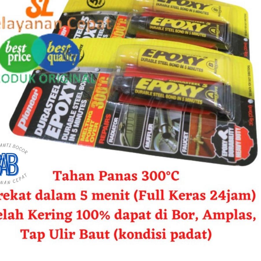 Jual Lem Besi Pioneer Epoxy Durasteel Tahan Panas hingga 300C Instant 5 ...