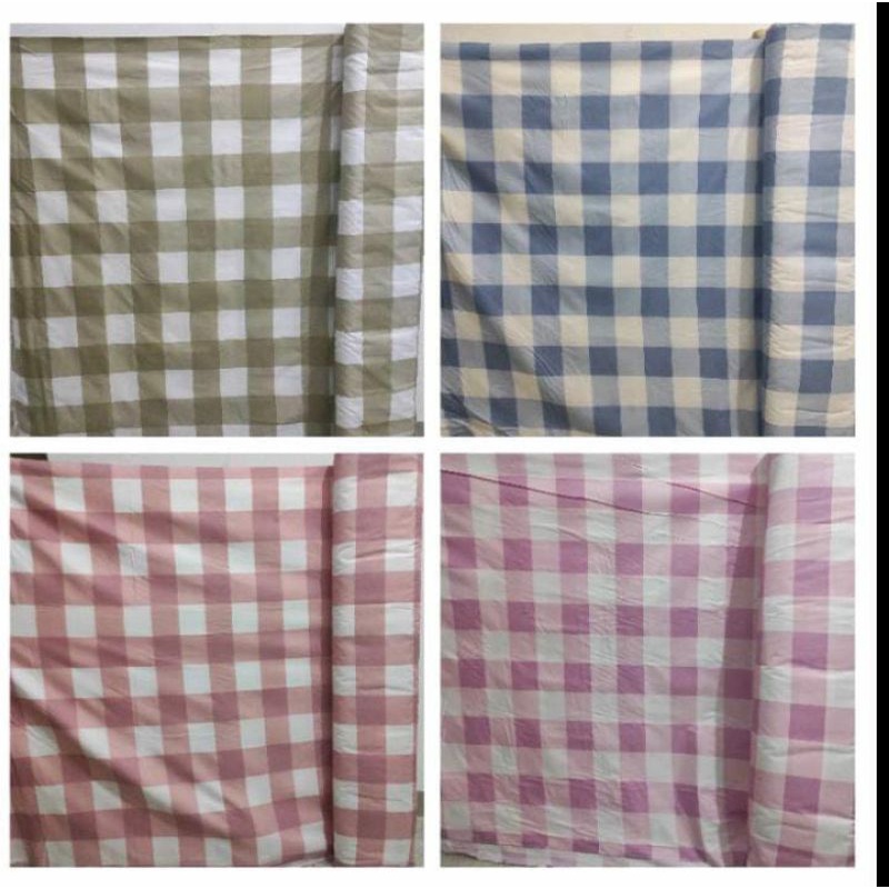 Jual KAIN SPREI MICROTEX KATUN MOTIF EMILY KOTAK | Shopee Indonesia