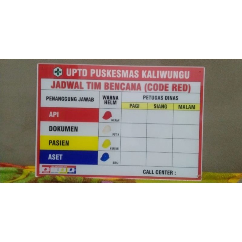 Jual Papan Red Code Akrilik Bisa Dengan Nama Instansi | Shopee Indonesia