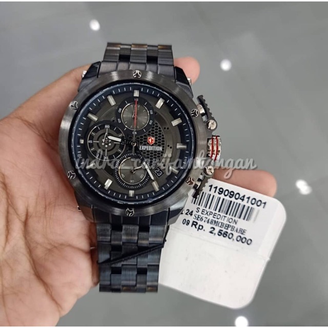 Jual ORIGINAL!!! Jam Tangan Pria Expedition 6748 MCB Full Black