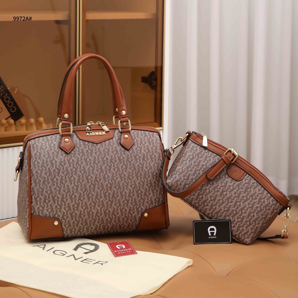 Jual AG 9972A Handbag Shoulder Bag With Sling Bag in Signature Coated