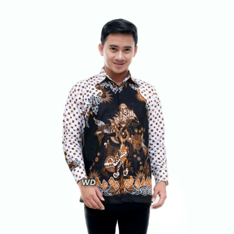 Jual Batik Wayang 809 Bahan Katun Prima Atasan Pria Motif Wayang