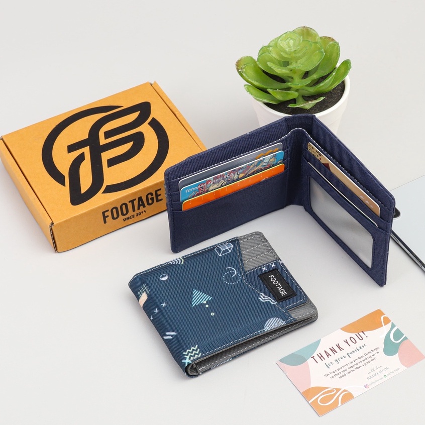 Jual Dompet Pria Lipat Bifold + Card Holder Anti Air Wallet Cowok Laki