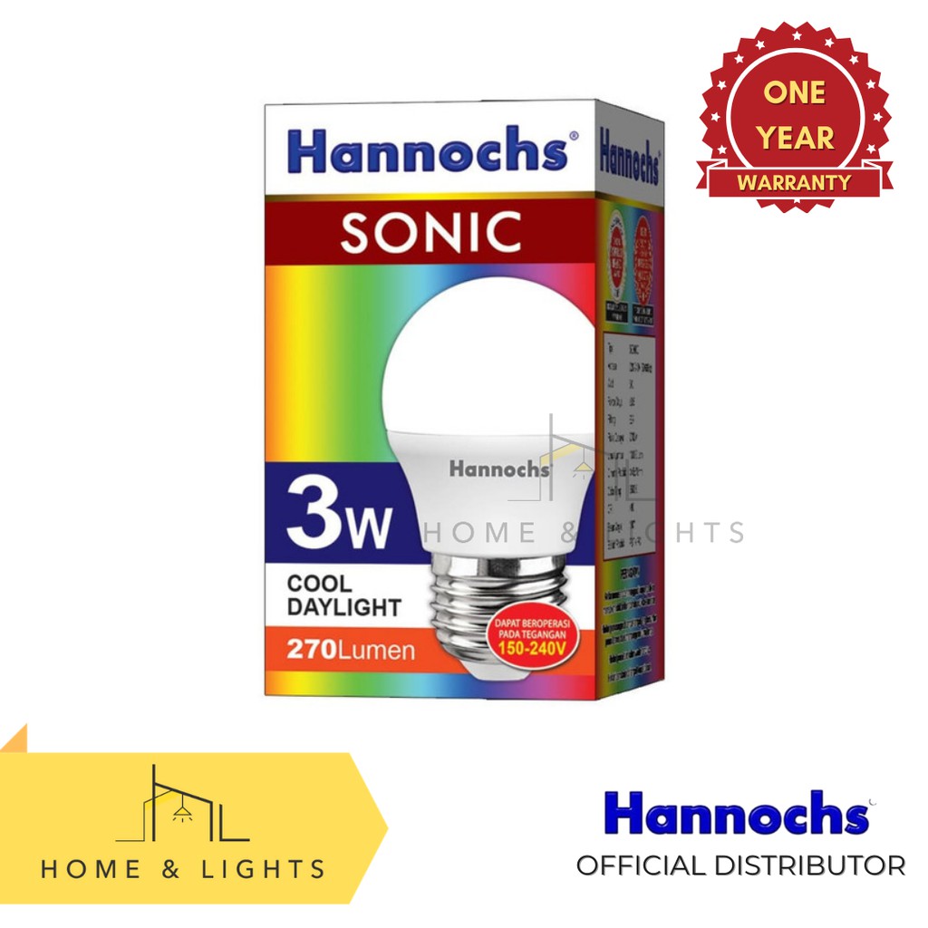 Jual Hannochs Lampu Led Sonic 3w 5w 7w 9w 12w 15w 20w Shopee Indonesia