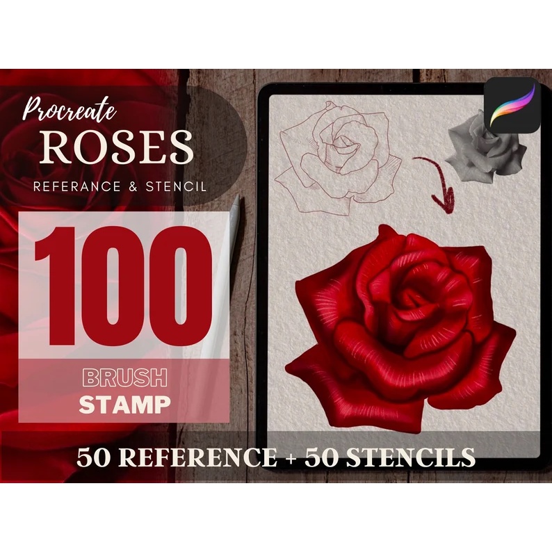 Jual Procreate Brush Roses Stencil Brushes Stamp Shopee Indonesia