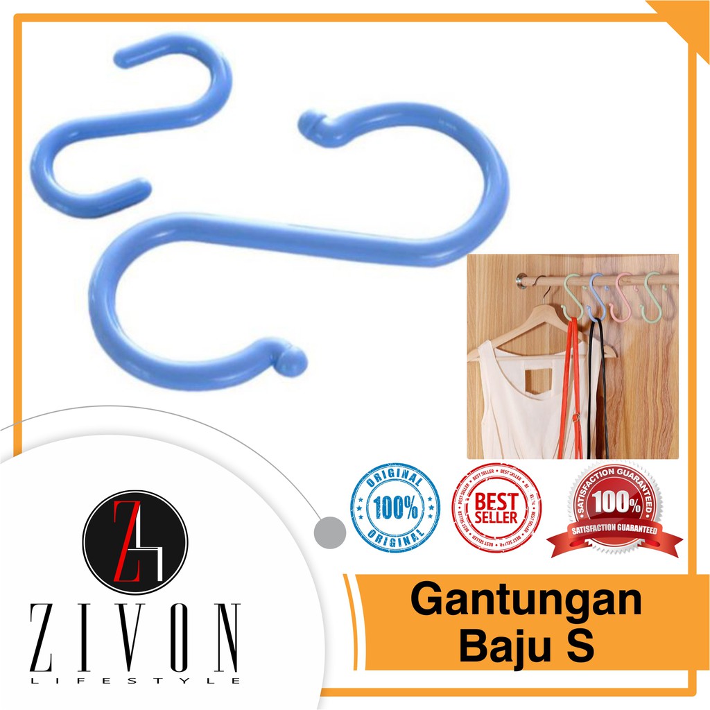 Jual Gantungan Baju S Lemari Almari Hook Cantolan Plastik Kq Shopee Indonesia