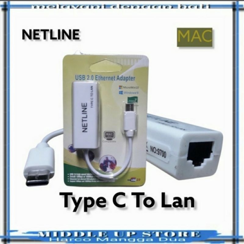 Jual Type C To Lan Ethernet Adapter Netline Shopee Indonesia