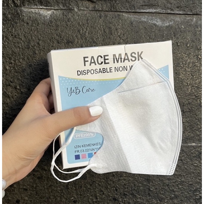 Jual Facemask Duckbill Y&B 3ply Premium Mask Garis Seperti Sensi/Masker ...