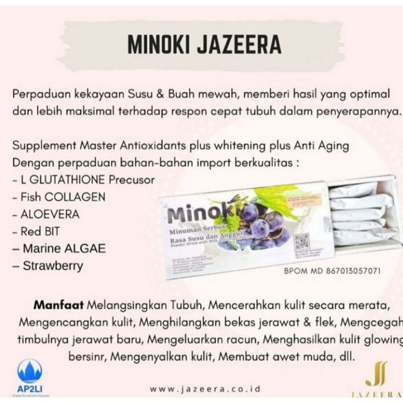 Jual MINOKI MINUMAN SERBUK COLLAGEN(1bok 10sachet) | Shopee Indonesia