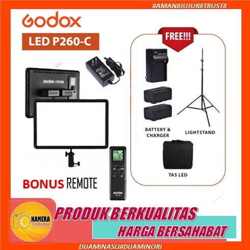 Jual Godox LEDP260C Bi-Color Lampu LED Video Continues Light Panel ...