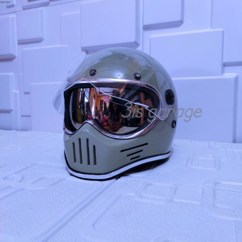 HELM CAKIL M30 FULL FACE CUSTOM SIMPSON BANDIT RETRO CLASSIC