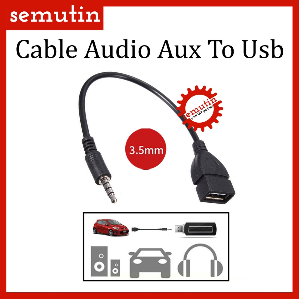 Jual Konverter Jack Audio Aux 3.5mm to USB Adapter / Kabel Cable ...