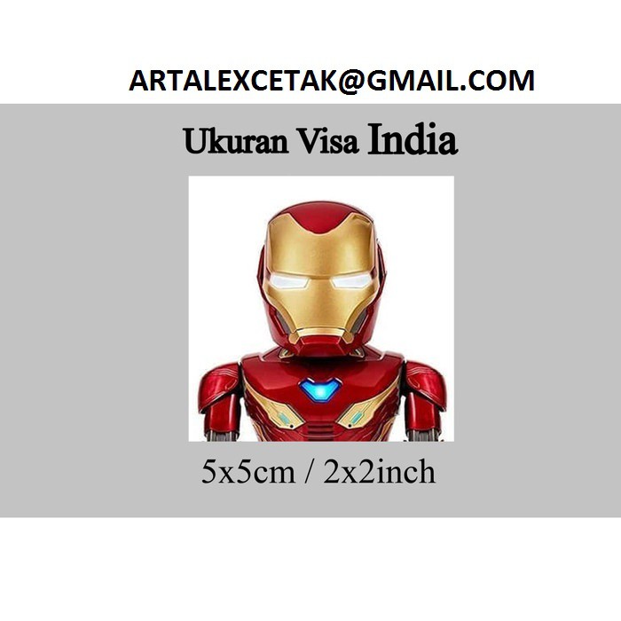 Jual Cetak Print Pas Foto Photo Visa India Ukuran 5cm x 5cm | Shopee
