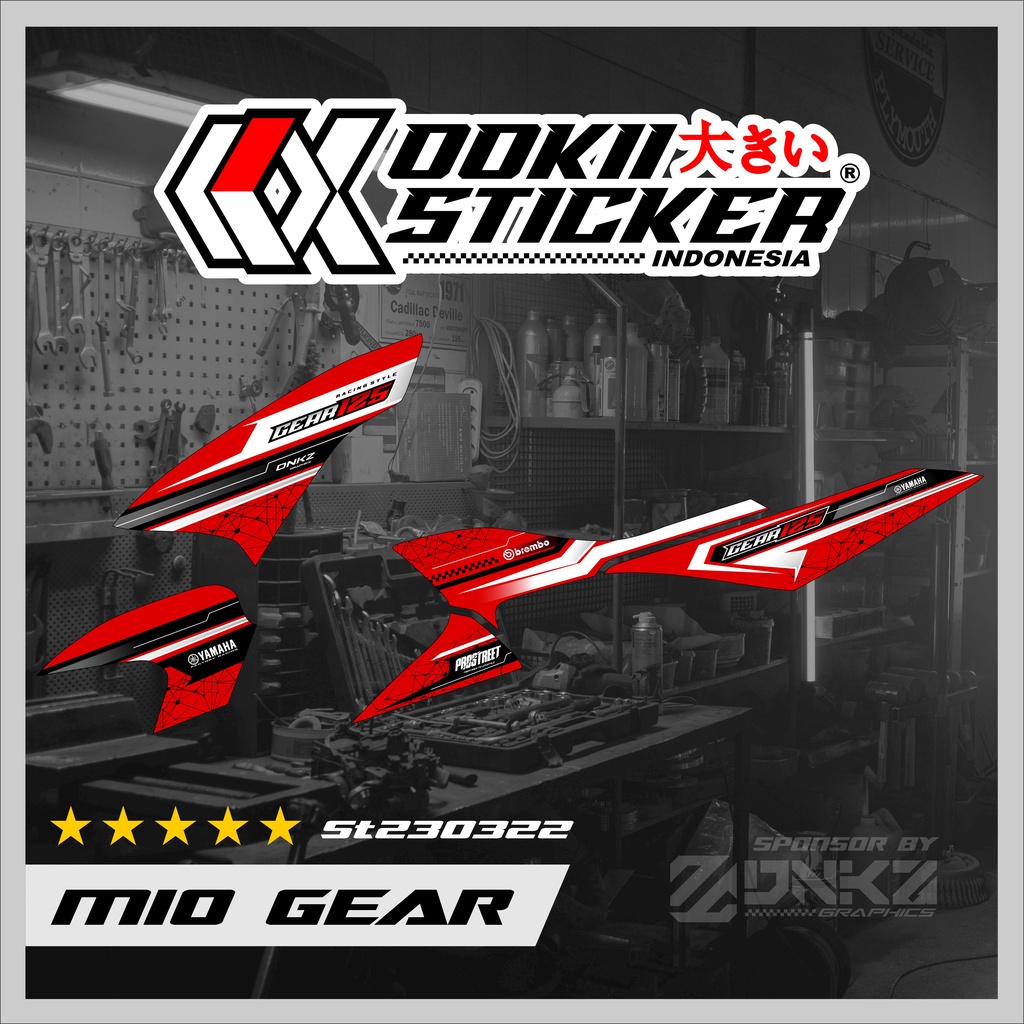 Jual Stiker Mio Gear Decal Striping Mio Gear ST230322 OOKI | Shopee ...