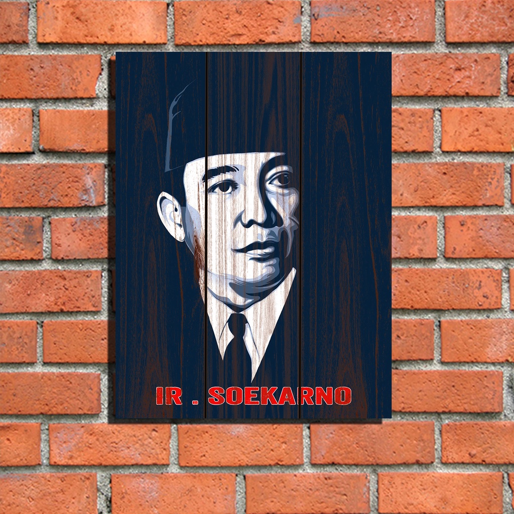 Jual Poster SOEKARNO Hiasan Dinding Poster Kayu Walldekor Pajangan ...