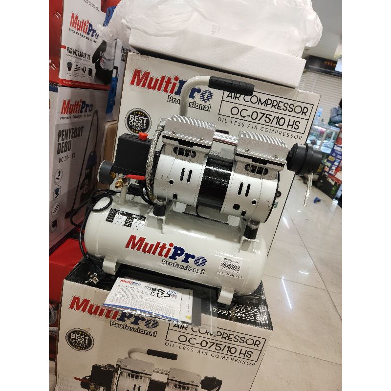 Jual Kompresor udara MULTIPRO OC-075/10 HS Air compressor angin OILESS ...