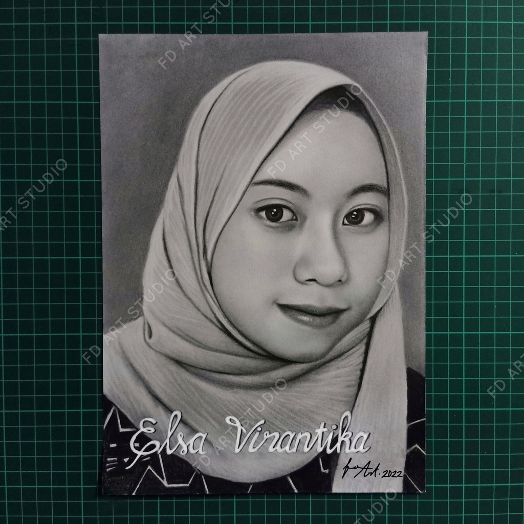 Jual Lukis Wajah Sketsa Wajah Lukis Pensil Realism Sketch Ukuran A4 Dan