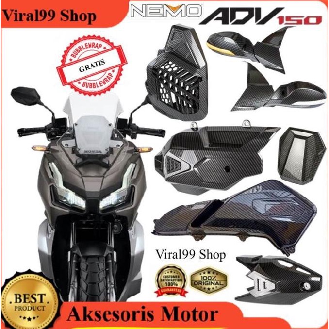 Jual Paket Aksesoris Cover Honda Adv Full Body Carbon Nemo Viral Murah Shopee Indonesia