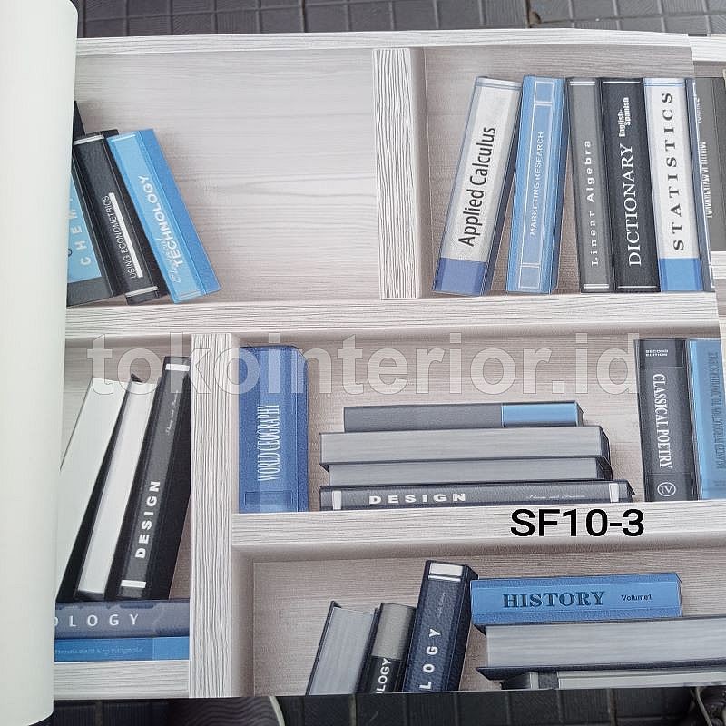 Jual Wallpaper Dinding Gambar Rak Buku Perpustakaan Ruang Belajar ...