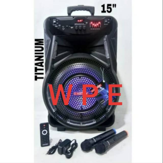 Jual Asatron Speaker Portable Titanium Inch Shopee Indonesia