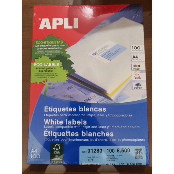 Jual Apli Label Computer Paper RA 01283 Bantex isi 100 lembar / 6500 ...