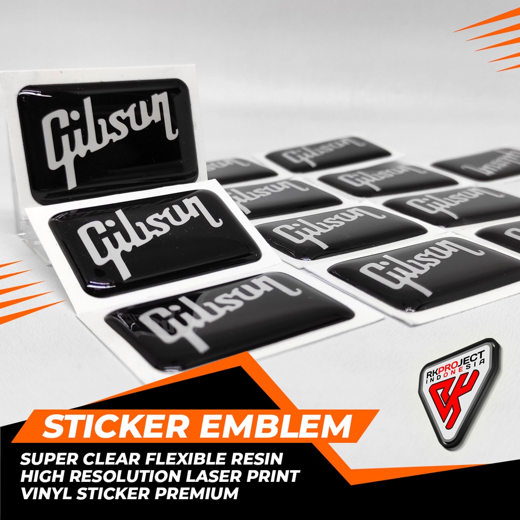 Jual GIBSON Sticker Timbul Emblem Resin Lentur | Shopee Indonesia