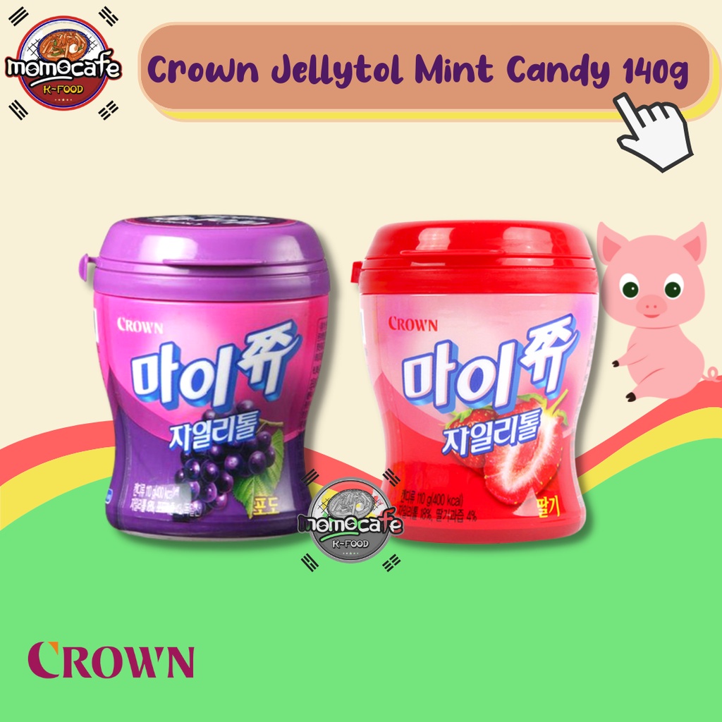 Jual Crown Jelly Xylitol Mint Candy 140g Permen Mint Rasa Buah Made
