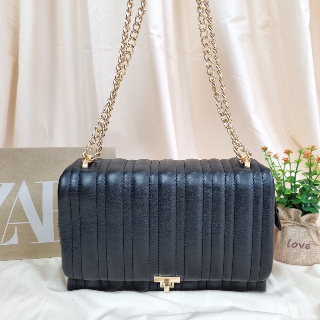 TAS ZARA SELEMPANG WANITA QUILTED SMALL MIDI CROSSBODY