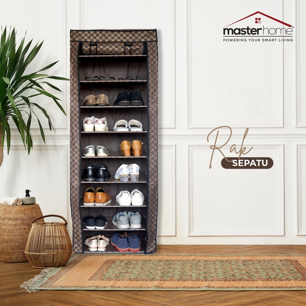 Jual Masterhome Rak Sepatu 10 Susun Kain Lemari Serbaguna Portable ...