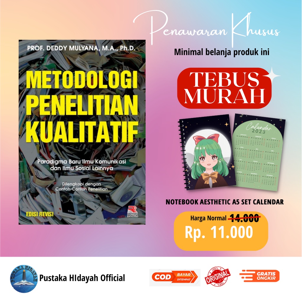 Jual Buku Metodologi Penelitian Kualitatif - Deddy Mulyana | Buku ...