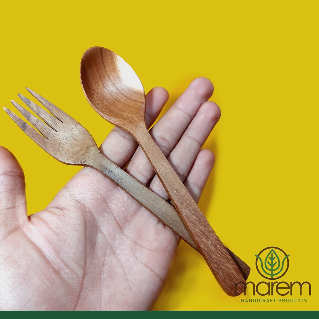 Jual Sendok Garpu Kayu Jati Sendok Makan Kayu Wodden Spoon Souvenir Sendok Type A Shopee Indonesia 8731