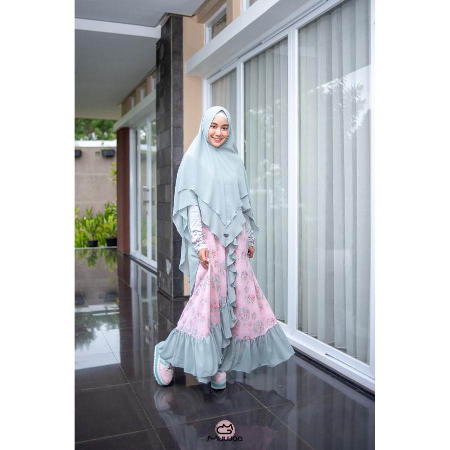Jual MUWAA DRESS - GAMIS MUWAA - SHABBY PEACH DRESS SET | Shopee Indonesia
