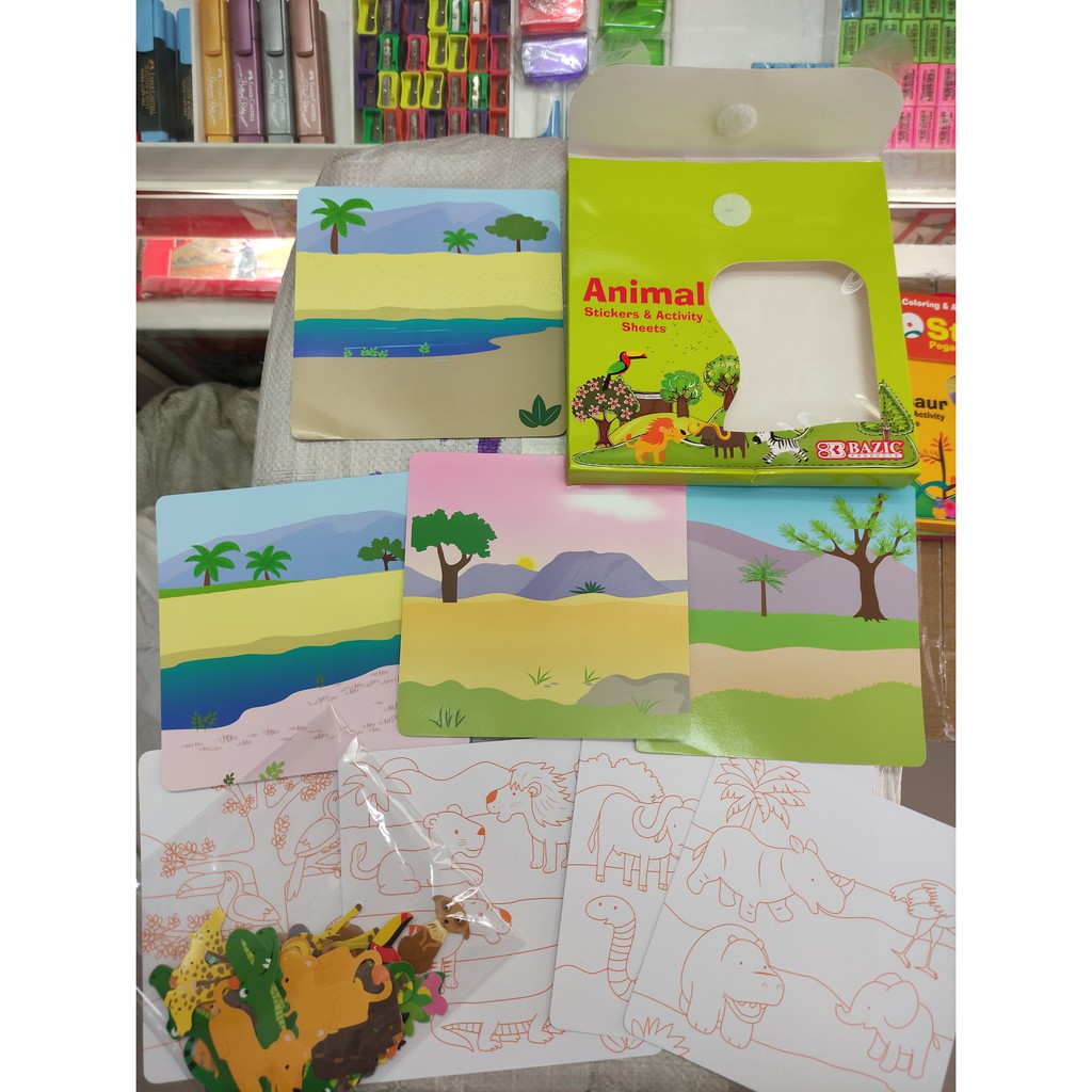 Jual sticker activity set bazic isi 60 atau 80 sticker plus latar ...