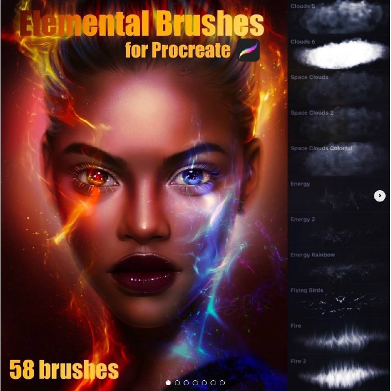 Jual Procreate Brush - 58 Elemental Brush Pack for Procreate | Shopee ...