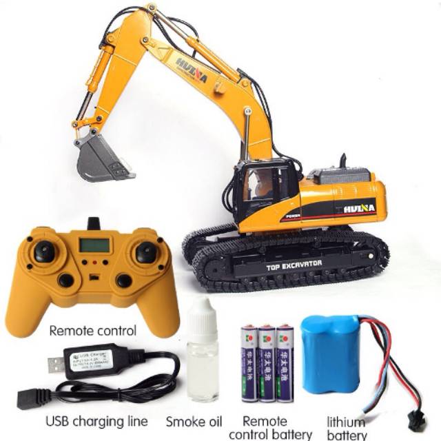 Jual Rc Excavator Huina 580 Full Metal Shopee Indonesia