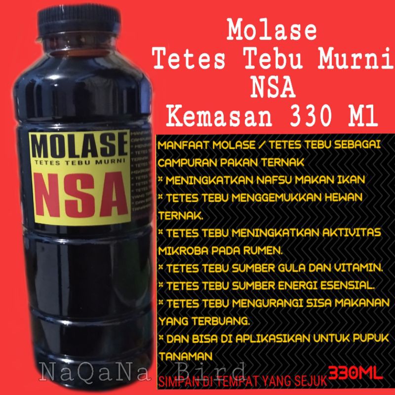 Jual Molase Molases Tetes Tebu Murni NSA Kemasan 330ml | Shopee Indonesia
