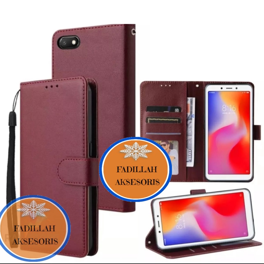 Jual LEATHER CASE FLIP UNTUK OPPO A1K REALME C2 -FLIP WALLET