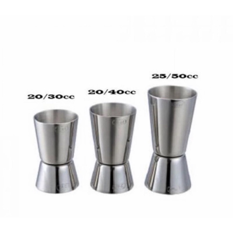 Jual Alat Takar Sirup Gula Cair Measuring Cup Jigger Stainless Ukuran 30cc 40cc 50cc Shopee 4280