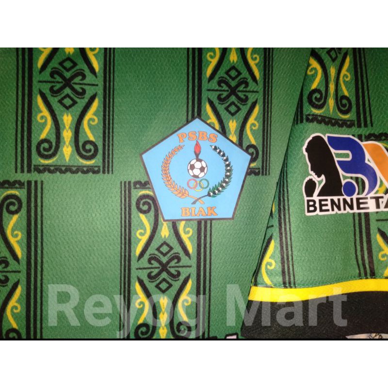 Jual JERSEY PSBS BIAK AWAY 2020 LIGA 2 HIJAU MOTIF ASMAT HIJAU PRINTING ...