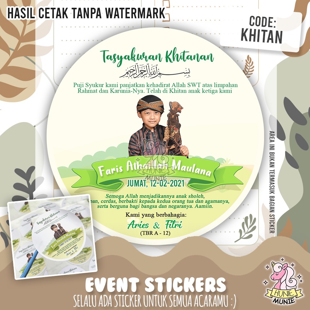 Jual Sticker Acara - Tasyakuran Kehamilan Maternity Aqiqah Rumah Tedak ...