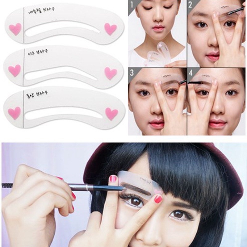 Jual Cetakan Alis 3in1 Mini Eyebrow Pencetak Alis 3 Bentuk Alis Murah Import | Shopee Indonesia