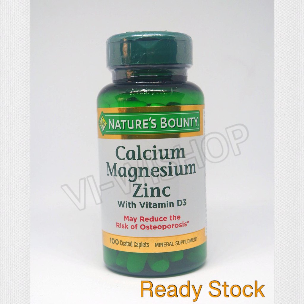 Jual Nature's Bounty, Calcium Magnesium Zinc with Vitamin D3, 100